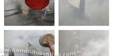 حريق هائل يلتهم 4 منازل في إبنهس بقويسنا دون خسائر بشرية - الكويت الاخباري