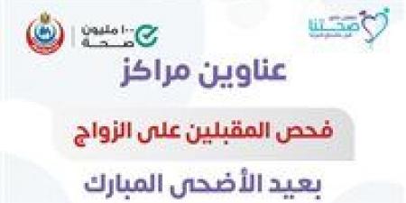 الصحة: 58 مركزًا لإجراء فحوصات المقبلين على الزواج خلال فترة إجازة عيد الأضحى المبارك - الكويت الاخباري