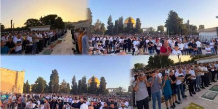 آلاف الفلسطينيين يؤدون صلاة عيد الأضحى فى المسجد الأقصى المبارك - الكويت الاخباري