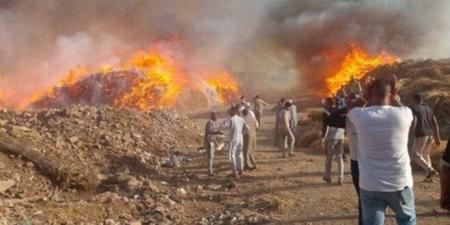 اندلاع حريق هائل بشونة كتان بزفتي.. والدفع بـ 9 سيارات إطفاء - الكويت الاخباري