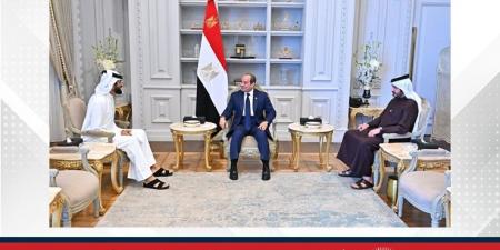 فخامة الرئيس المصري يستقبل سمو الشيخ ناصر بن حمد آل خليفة وسمو الشيخ خالد بن حمد آل خليفة - الكويت الاخباري