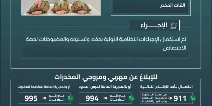 حرس الحدود بجازان يقبض على مخالف لنظام أمن الحدود لتهريبه 60 كيلوجرامًا من نبات القات المخدر - الكويت الاخباري
