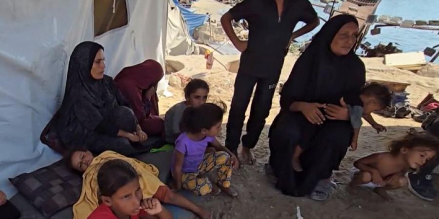 أوضاع مأساوية للنازحين في ميناء غزة - الكويت الاخباري